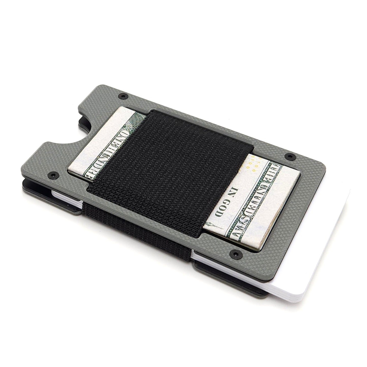 Arrow Wallet Textured Gray G10 & Matte Twill Carbon Fiber