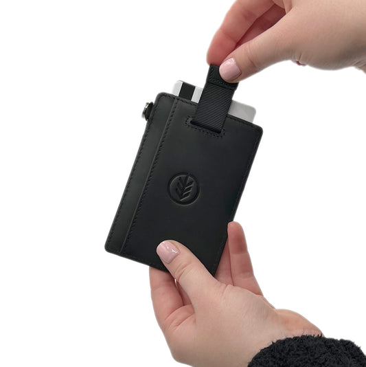 Westmade Mayfield Mini Minimalist Keychain Wallet with Wristlet Tether Graphite Black