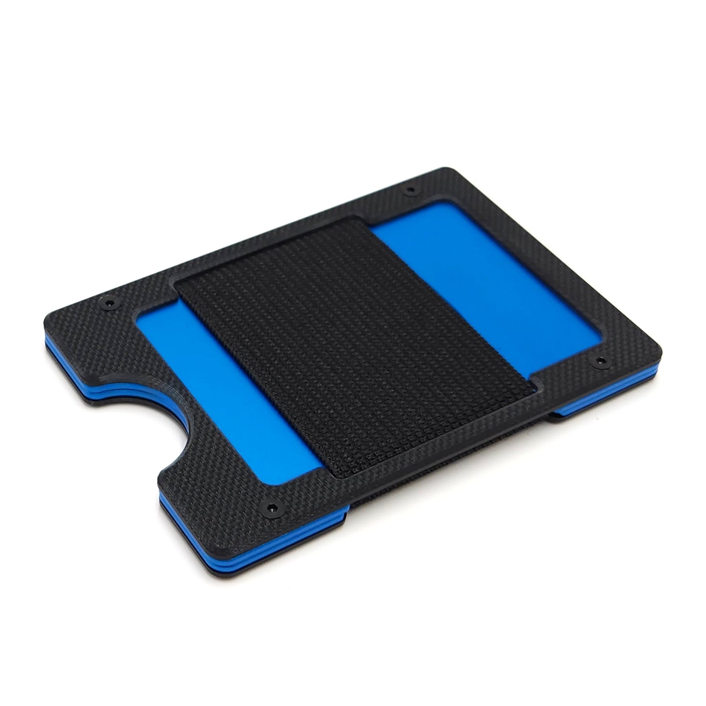 Arrow Wallet Textured Black G10 & Blue Anodized Aluminum
