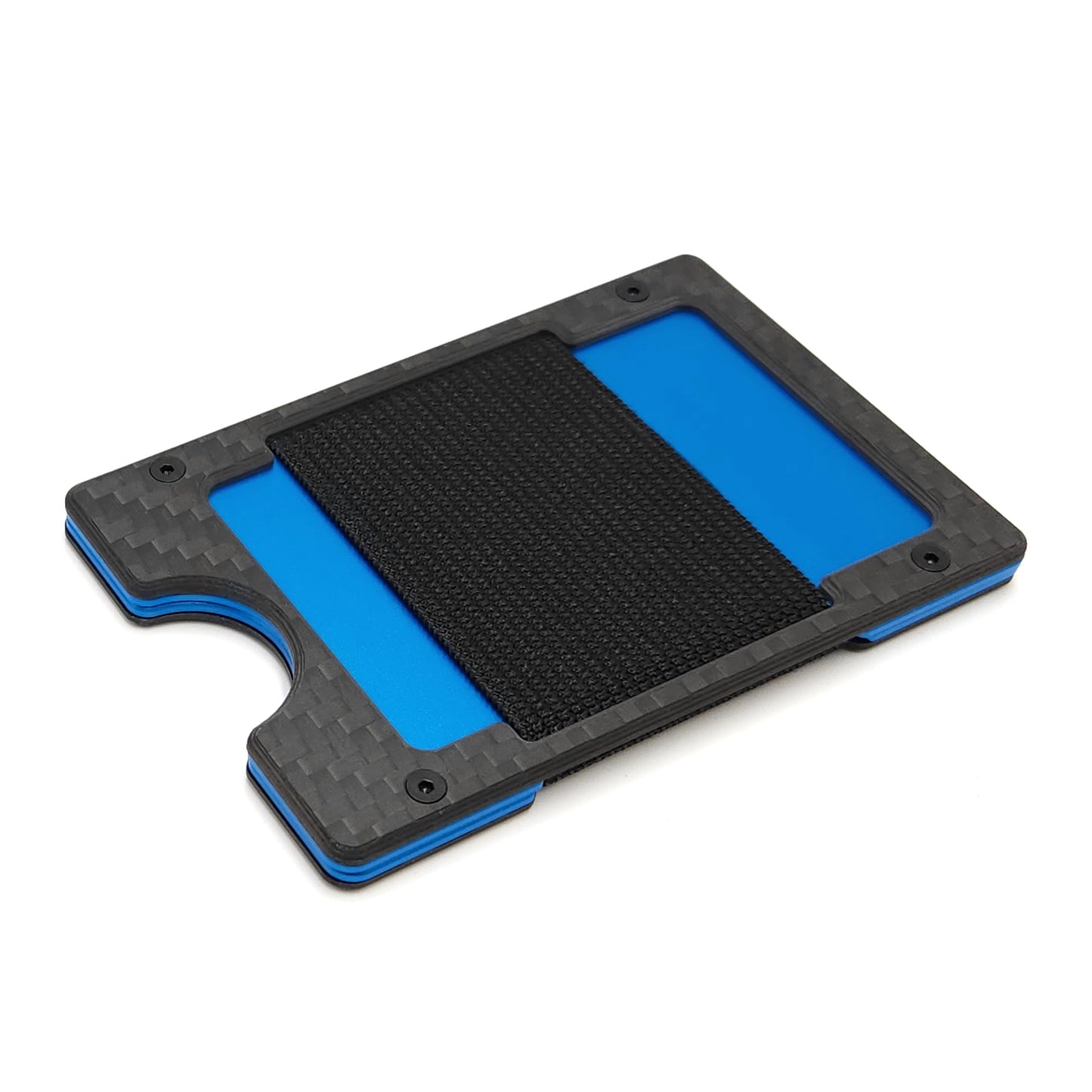 Arrow Wallet Matte Twill Carbon Fiber & Blue Anodized Aluminum