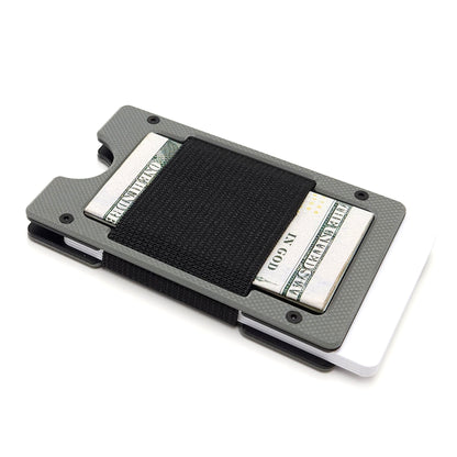 Arrow Wallet Textured Gray G10 & Black Anodized Aluminum