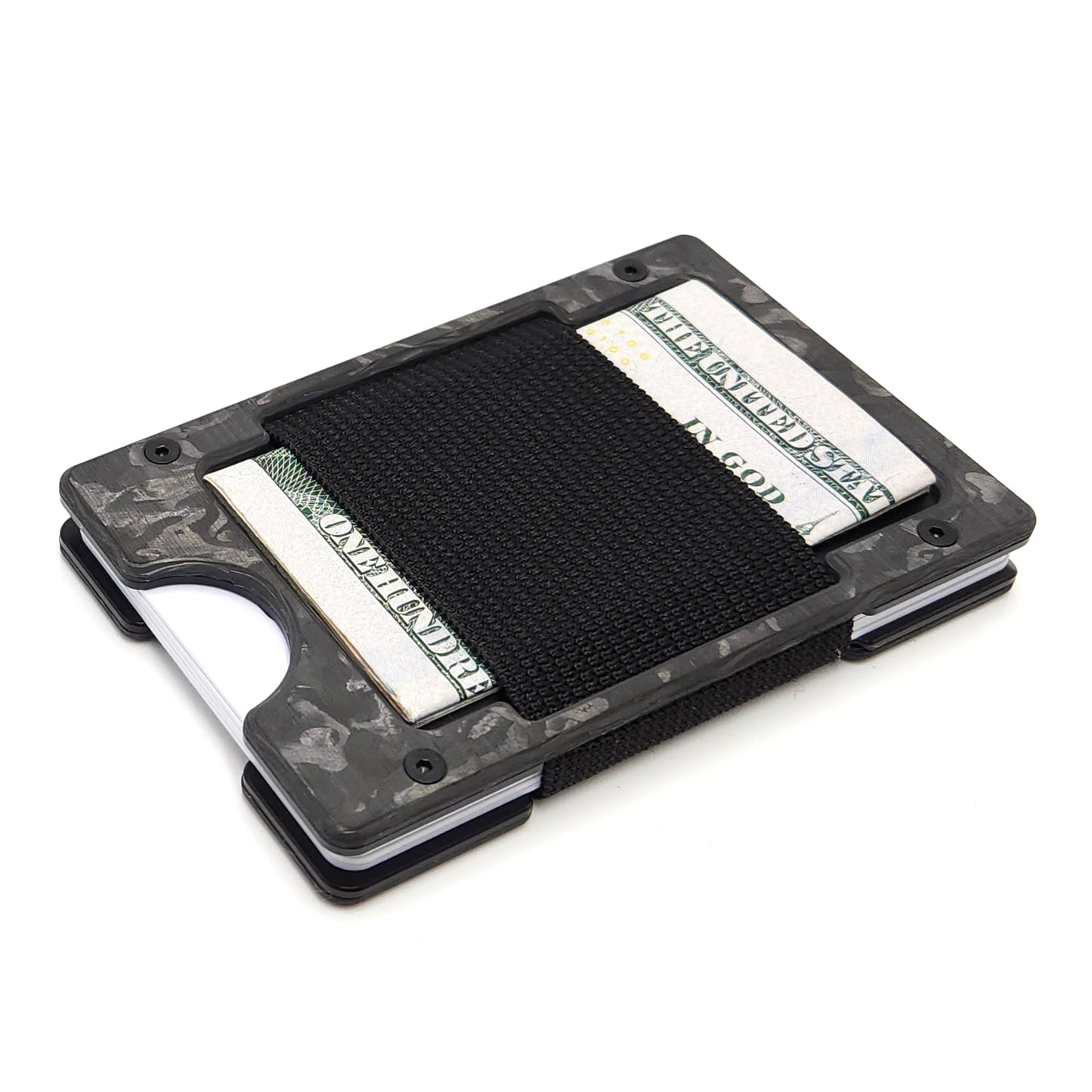 Arrow Wallet Marbled Carbon Fiber & Black Anodized Aluminum