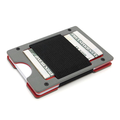 Arrow Wallet Textured Gray G10 & Red Anodized Aluminum