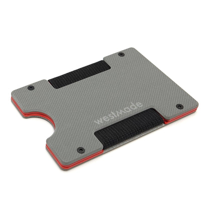 Arrow Wallet Textured Gray G10 & Red Anodized Aluminum