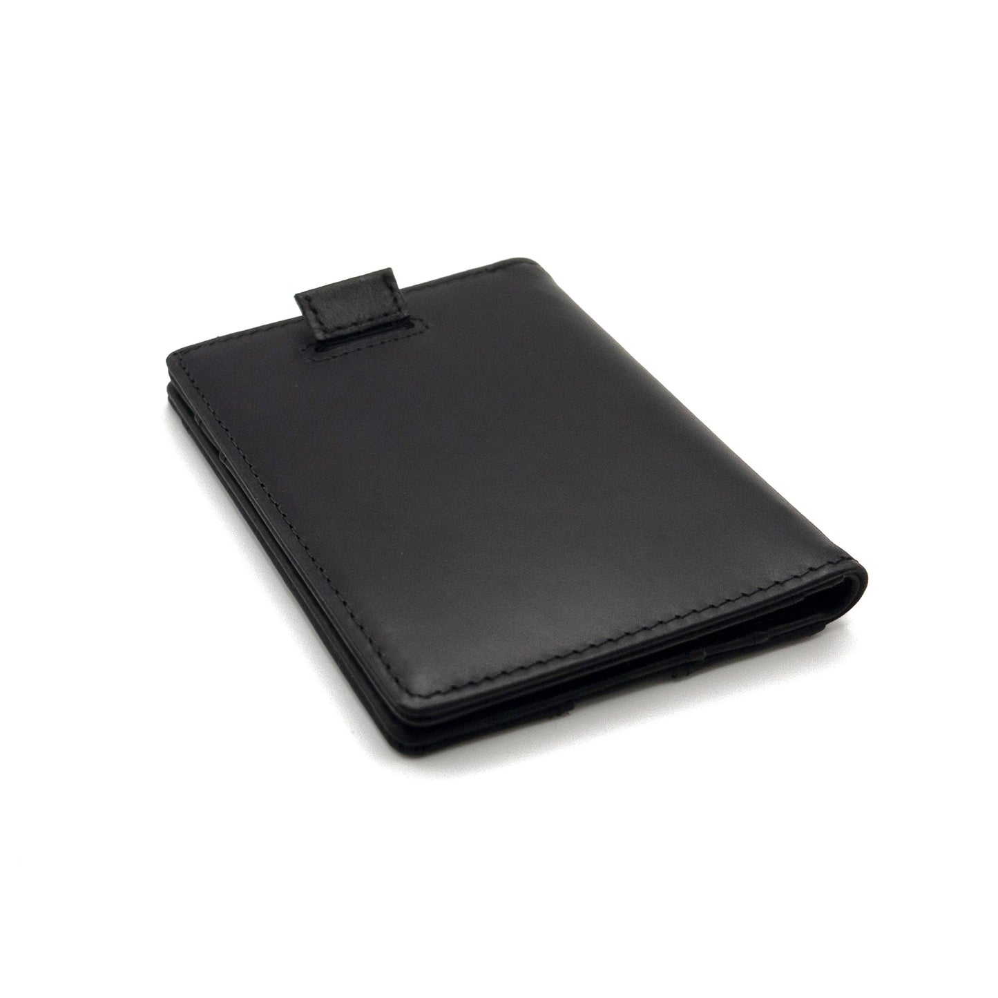 Merwin Vertical Bifold RFID Blocking Slim Quick Access Pull Tab Wallet Graphite Black
